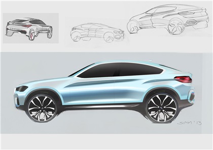 BMW Concept X4, 2013 - Design Sketches