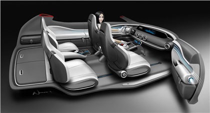 Mercedes-Benz G-Code Concept, 2014 - Interior Design Sketch