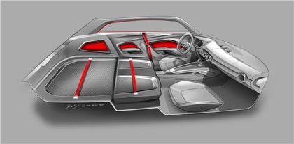 Audi Allroad Shooting Brake, 2014 - Interior Design Sketch