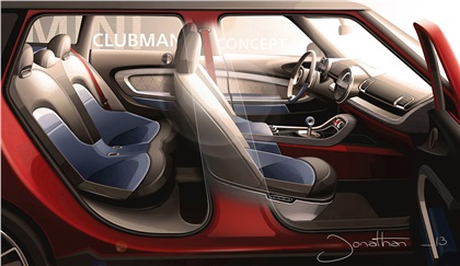Mini Clubman, 2014 - Interior Design Sketch