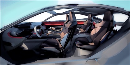 Peugeot Quartz Concept, 2014 - Interior Design Sketch