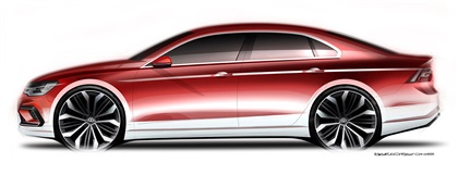 Volkswagen New Midsize Coupe, 2014 - Design Sketch