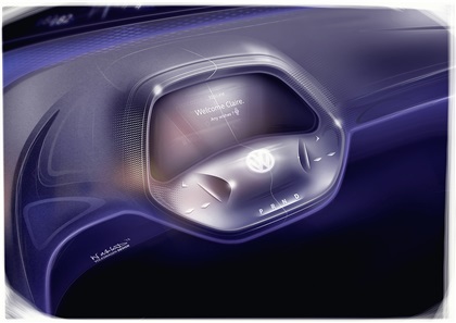 Volkswagen I.D. Concept, 2016 - Interior Design Sketch