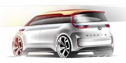 Volkswagen Budd-e Concept, 2016 - Design Sketch