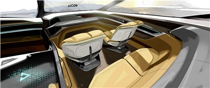 Audi Aicon Concept, 2017 - Design Sketch - Interior