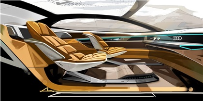 Audi Aicon Concept, 2017 - Design Sketch - Interior