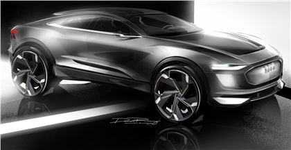 Audi E-Tron Sportback Concept, 2017 - Design Sketch