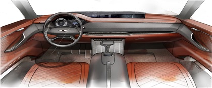 Genesis GV80 Concept, 2017 - Interior Design Sketch