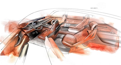 Genesis GV80 Concept, 2017 - Interior Design Sketch