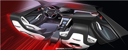 Skoda Vision RS Concept, 2018 - Design Sketch - Interior