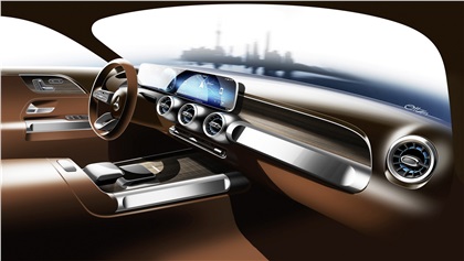 Mercedes-Benz Concept GLB, 2019 - Design Sketch - Interior