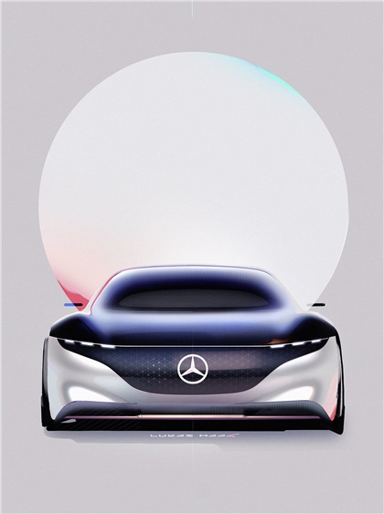 Mercedes-Benz Vision EQS Concept, 2019 - Design Sketch by Lukas Haag