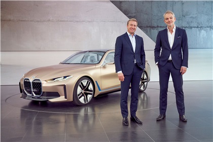 BMW Concept i4, 2020 - L-r: Oliver Zipse, Chairman of the Board of Management of BMW AG, Adrian van Hooydonk, Senior Vice President BMW Group Design.