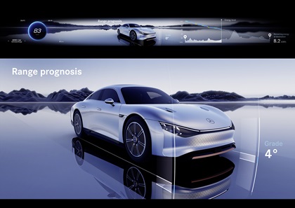 Mercedes-Benz Vision EQXX Concept, 2022 – UI/UX