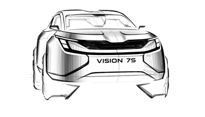 Skoda Vision 7S Concept, 2022 – Design Sketch