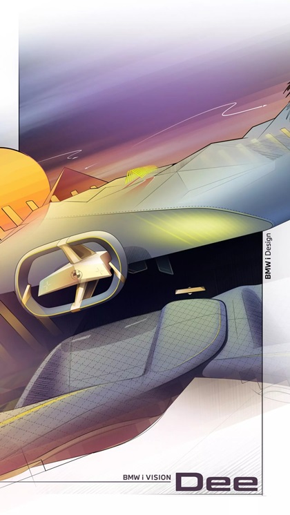 BMW i Vision Dee Concept, 2023 – Design Sketch – Interior