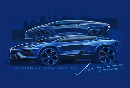 Lamborghini Lanzador Concept, 2023 – Design Sketch by Mitja Borkert