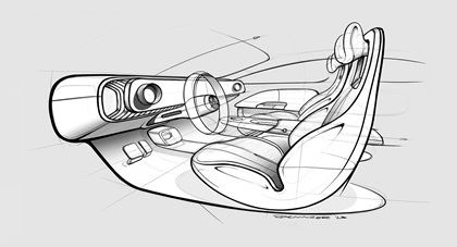 Mercedes-Benz Concept CLA Class, 2023 – Design Sketch Interior