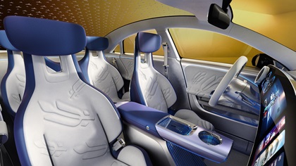 Mercedes-Benz Concept CLA Class, 2023 – The interior of the Concept CLA Class points the way forward with the application of innovative new materials