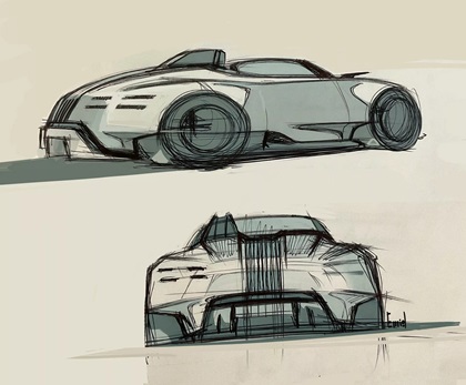Porsche Vision 357 Speedster, 2023 – Design Sketch