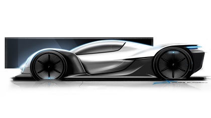 Porsche Mission X Hypercar Concept, 2023 – Design Sketch by James Burgess