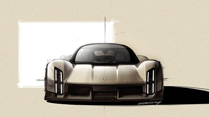 Porsche Mission X Hypercar Concept, 2023 – Design Sketch by Woosong Chung