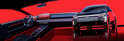 Volkswagen ID. GTI Concept, 2023 – Design Sketch Interior