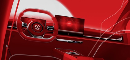 Volkswagen ID. GTI Concept, 2023 – Design Sketch Interior