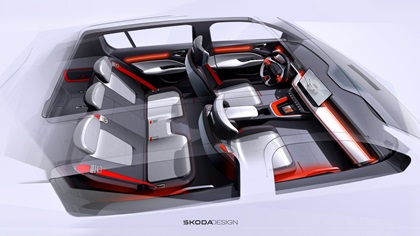 Skoda Epiq Concept, 2024 – Design Sketch – Interior