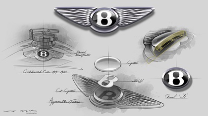 Bentley EXP 15 Concept, 2025 – Design Sketch – New Winged Logo
