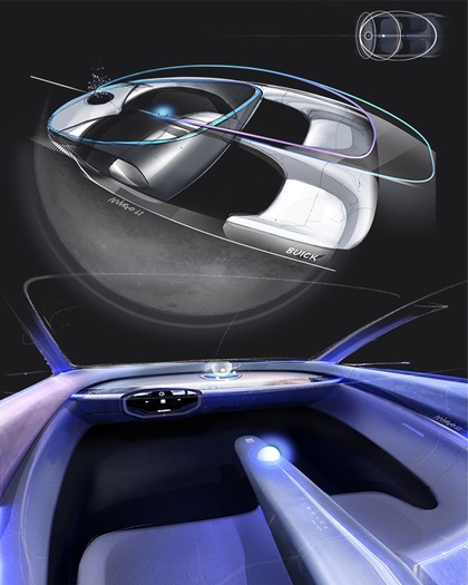 Buick Electra Orbit Concept, 2025 – Design Sketch – Interior