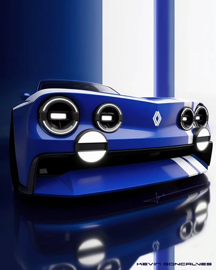Renault 8 Gordini Concept, 2026 – Design Sketch by Kevin Goncalves