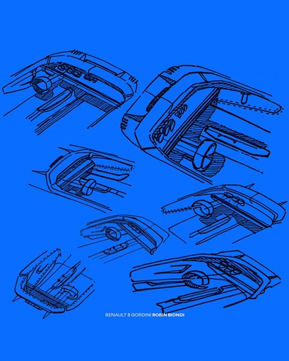 Renault 8 Gordini Concept, 2026 – Interior Design Sketch by Robin-Biondi