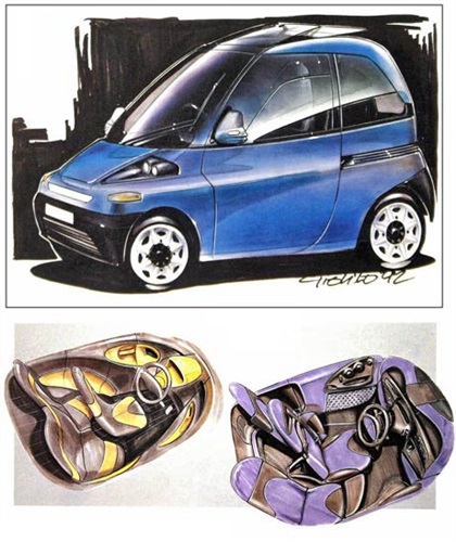 Fiat Downtown Concept, 1993 - Design-sketches