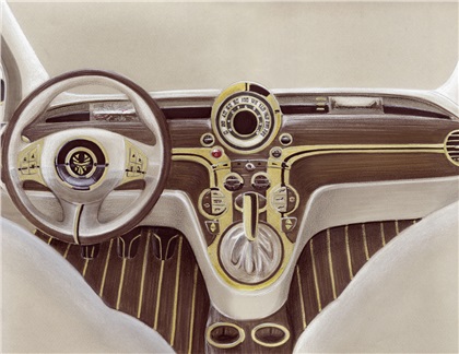 Fiat 500C La Dolce Vita (by Fenice Milano) - Interior Design Sketch