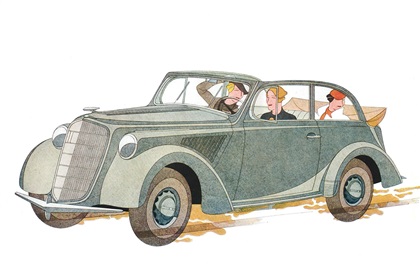 Opel Olympia Brochure (1935-37) - Cabriolet: Graphic by Bernd Reuters