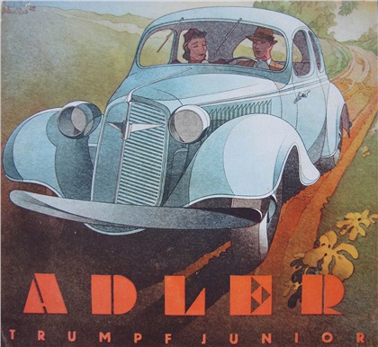 Adler Trumpf Junior (1939) - Brochure Cover: Graphic by Bernd Reuters