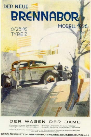 Brennabor 6/25 PS Type Z (1928): Advertising Art by Bernd Reuters
