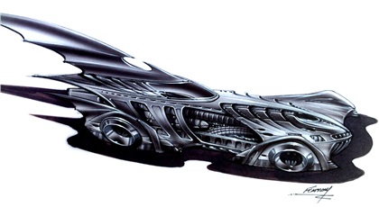 Batmobile (1995): Concept Art by Tim Flattery