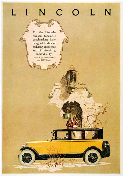 Lincoln Ad (November, 1924): Limousine - Illustrated by Haddon Sundblom