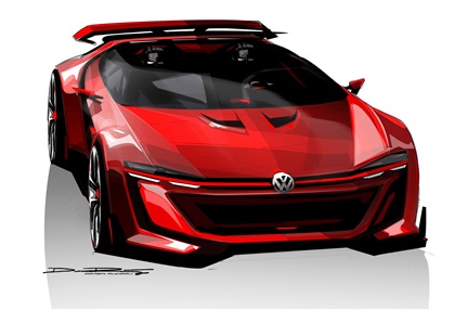 Volkswagen GTI Roadster Vision Gran Turismo (2014) - Design Sketch by Domen Rucigaj