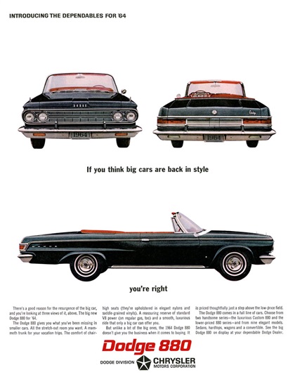 Dodge Advertising Campaign (1963–1964): The dependables