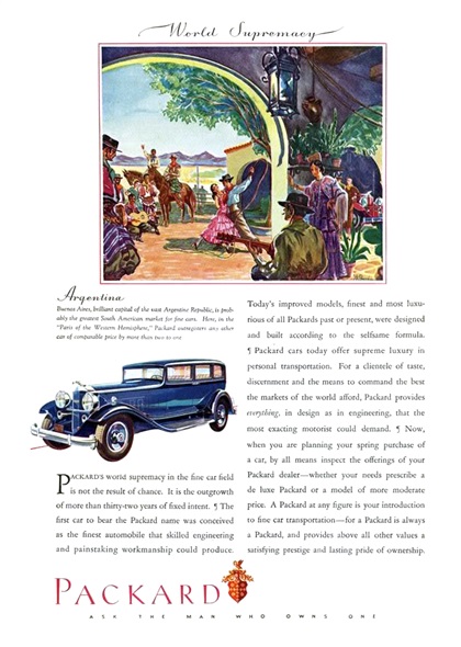 Packard Ad (February, 1932): Argentina