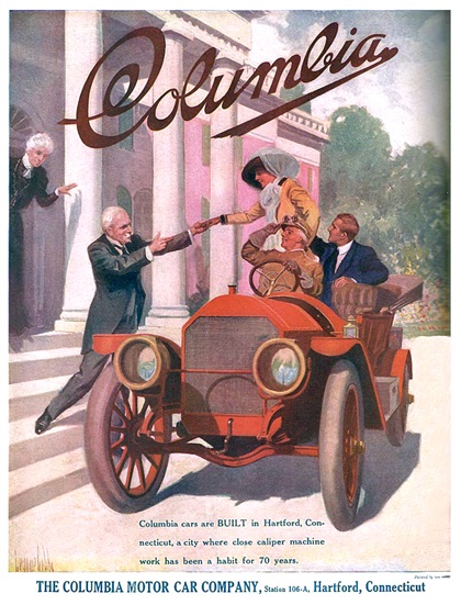 Columbia Touring Car Ad (May, 1910) - Illustrated by George Gibbs