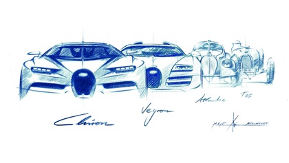 Bugatti Chiron - Design Sketch - Evolution