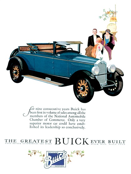 1927 Buick Roadster with Rumble Seat Ad (January, 1927)