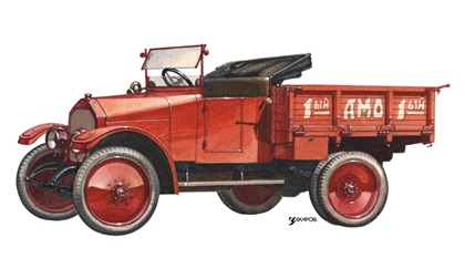 АМО–Ф15 (Опытная партия из 10 машин), 1924 – Рисунок А. Захарова / Из коллекции «За рулём» 1984-1