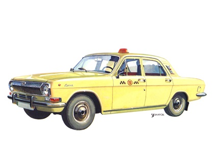 ГАЗ–24-01 «Волга», 1968 (1970) – Рисунок А. Захарова / Из коллекции «За рулём» 1982-11