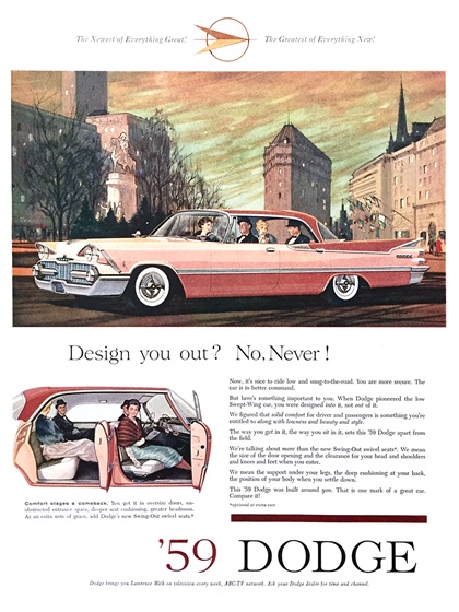 Dodge Custom Royal Lancer 4-Door Ad (February, 1959) - 