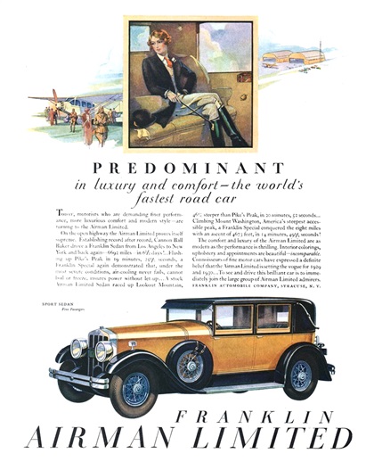 Franklin Advertising Art by Raymond Thayer (1928)